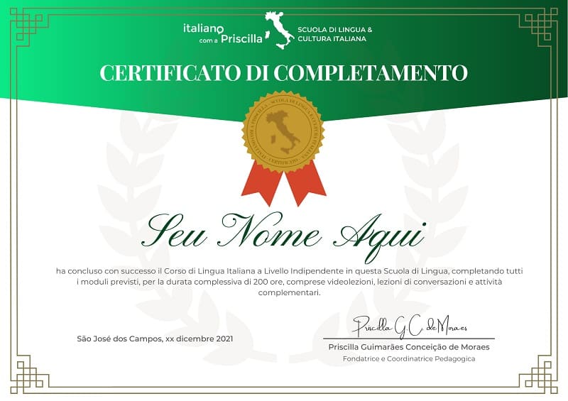 Certificado-ICP (1) Certificado Italiano com a Priscilla